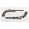 Image 3 : Pair of high quality dueling/target pistol signed  in gold on the locks and also signed in script on