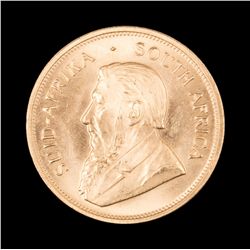 South African Gold Krugerrand.    Est.:   $1,300-$2,600.
