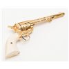 Image 11 : Colt SAA revolver, .45 cal., 7-1/2” barrel,  Western style scroll engraved, gold plated,  well-made