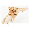 Image 12 : Colt SAA revolver, .45 cal., 7-1/2” barrel,  Western style scroll engraved, gold plated,  well-made