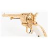 Image 13 : Colt SAA revolver, .45 cal., 7-1/2” barrel,  Western style scroll engraved, gold plated,  well-made