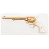 Image 4 : Colt SAA revolver, .45 cal., 7-1/2” barrel,  Western style scroll engraved, gold plated,  well-made