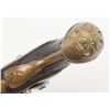 Image 5 : Elegant Germanic flintlock single shot pistol,  Revolutionary War era with pig race butt cap, just