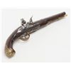 Image 7 : Elegant Germanic flintlock single shot pistol,  Revolutionary War era with pig race butt cap, just