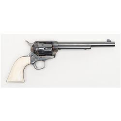 Colt SAA revolver, .44-40 cal., 7-1/2” barrel,  etched panel, blue and case hardened finish, ivory