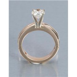 Ladies 14K yellow gold diamond wedding solitaire  ring weighing approx. 0.90 carats, VVS-2 clarity