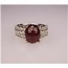 Image 2 : Exquisite High Quality Cabochon Ruby and Diamond  Ring with Fine 7.23 carat Ruby with VS clarity and