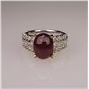 Image 3 : Exquisite High Quality Cabochon Ruby and Diamond  Ring with Fine 7.23 carat Ruby with VS clarity and