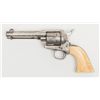 Image 2 : Period engraved Colt Civilian Model SAA revolver,  .45 cal., 4-3/4” barrel, nickel finish, period  i