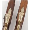 Image 6 : Case pair of French style percussion  dueling/target pistols barrels inlaid in silver  and marked “