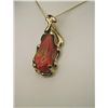 Image 2 : Extraordinary Custom Fire Opal Pendant with  approx. 6.00 carat Fire Opal with amazing color  play s