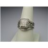 Image 1 : Lovely Art Deco Style Diamond Ring with 9 Princess  cut and 82 round Diamonds weighing approx.  1.80