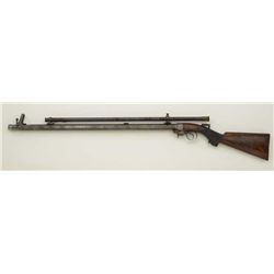 Remington underhammer target single shot rifle  with barrel stamped “H. Warner” and “7-3/4 U.H.”  at