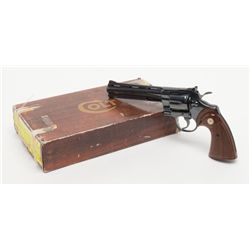 Colt Python DA revolver, .357 Magnum cal., 6”  barrel, #75627E in Custom Workshop labeled  cardboard