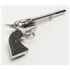 Image 11 : Colt 2nd Generation SAA revolver, .45 cal., 7-1/2”  barrel, nickel finish, checkered hard rubber  gr