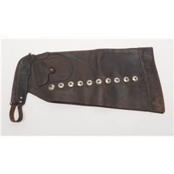 Visalia Saddlery, San Francisco, California  -marked wide cuff chaps with pockets and 10 German  Sil