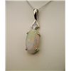 Image 1 : Captivating Opal and Diamond Pendant with gorgeous  4.50 carat Opal beautiful spectrum of color play