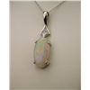 Image 2 : Captivating Opal and Diamond Pendant with gorgeous  4.50 carat Opal beautiful spectrum of color play
