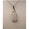 Image 3 : Captivating Opal and Diamond Pendant with gorgeous  4.50 carat Opal beautiful spectrum of color play