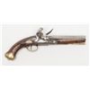 Image 1 : English military issue flintlock single shot  pistol by famous maker H. Nock, .68 cal., 7-5/8”  barr