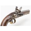 Image 8 : English military issue flintlock single shot  pistol by famous maker H. Nock, .68 cal., 7-5/8”  barr