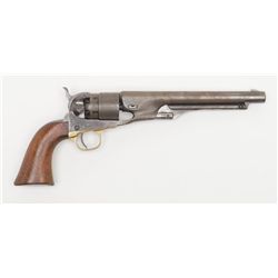 Early Colt Model 1860 percussion revolver, .44  cal., 8” barrel, cut for shoulder stock, blue and  c