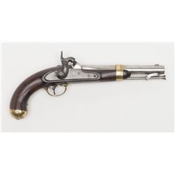 U.S. Model 1842 percussion single shot pistol by  H. Aston & Co., Gold Rush era, .58 cal., 8-1/2”  b