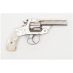 Marlin top break DA revolver, period engraved, .38  cal., 3-1/4” barrel, nickel finish, iridescent