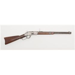 Winchester Model 1873 lever action SRC, .44 W.C.F.  cal., 20” barrel, blue finish, wood stocks,  #43