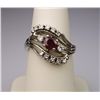 Image 2 : Vintage ‘Fine Quality’ Burmese Color Ruby and  Diamond Ring with 0.70 carat Ruby and 12 round cut  D