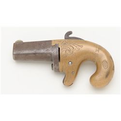 Scarce National spur trigger Derringer with  original 2” barrel, serial #58 in .41 caliber.  This gu