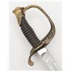 Image 10 : U.S. Model 1850 Staff & Field Officer’s sword with  metal scabbard, 32-1/2” etched blade by Wm.  Hor