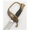 Image 9 : U.S. Model 1850 Staff & Field Officer’s sword with  metal scabbard, 32-1/2” etched blade by Wm.  Hor