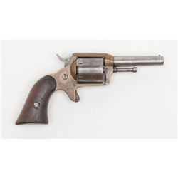 Very rare rim-fire cartridge revolver with brass  frame in .32 caliber attributed to James Reid,  se