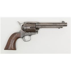 Colt U.S. Artillery Model SAA revolver, .45 cal.,  5-1/2” barrel, blue and case hardened finish, woo