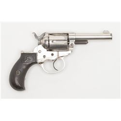 Colt Model 1877 DA ejectorless revolver, .41 cal.,  3-1/2” barrel, nickel finish, checkered hard  ru