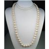 Image 1 : Luxurious Strand of 6.50 mm Pink Cultured Pearls  rose pink color with soft luster hand knotted  mea