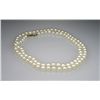 Image 2 : Luxurious Strand of 6.50 mm Pink Cultured Pearls  rose pink color with soft luster hand knotted  mea