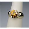 Image 1 : Brilliant Citrine and Diamond Ring with bezel set  Citrine weighing approx. 4.00 carats with 10  acc