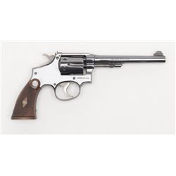 Smith and Wesson Outdoorsman revolver, cal. .22  Long Rifle, Serial #64431.  Manufactured in 1934,