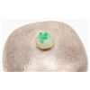 Image 3 : Hammered sterling silver box with carved jade top  circa 1920s to 1960s and of oriental origin  prob
