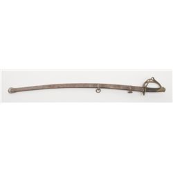 Un-marked “Wrist breaker” sword and metal  scabbard, approx. 43” overall with a very good  blade, br