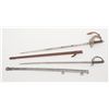 Image 2 : Lot of 2 swords with scabbards including a rare  English Edward VIII Infantry Officer’s sword with