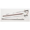 Image 3 : Lot of 2 swords with scabbards including a rare  English Edward VIII Infantry Officer’s sword with