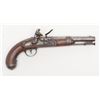 Image 1 : U.S. Waters flintlock pistol dated 1837, top jaw  and screw replaced but original, .54 cal., 8-1/2”