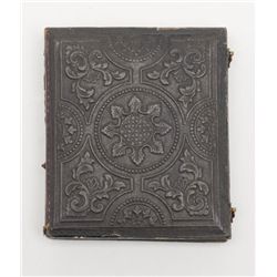 Civil War era image in case of Union soldier  holding rifle with bayonet in very good condition  ove