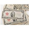 Image 2 : Lot of 100 old Red Seal U.S. $2 Notes, dated 1928,  1953 & 1963, various conditions.   Est.:   $350-