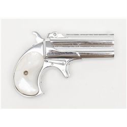 Remington O/U derringer, late production with UMC  address in .41RF; re-nickeled finish with origina