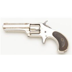 Remington Smoot Model 2 spur trigger revolver, .30  cal., 2-3/4” barrel, nickel finish, checkered  h