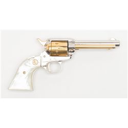 Colt Frontier Scout Single Action revolver, .22LR  cal., 4-3/4” barrel, nickel/gold finish, pearlite